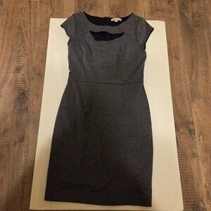 Banana Republic Gray Stretch Lined Pencil Minimalist Cap Sleeve Dress - Size 6